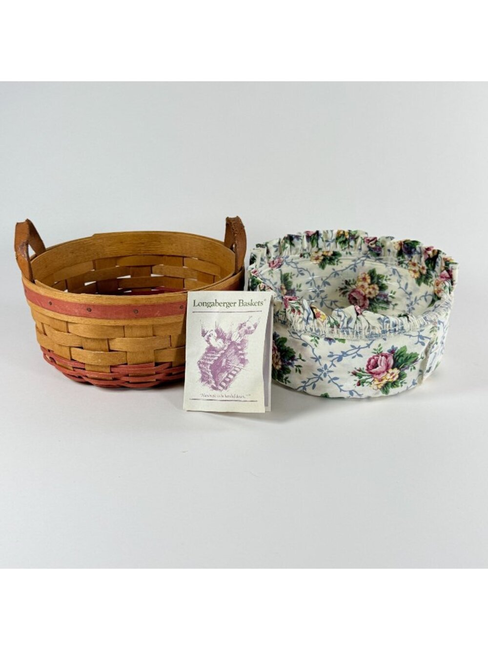 Vintage 1995 Longaberger Mothers Day Basket Flower Liner Protector Decor Gift